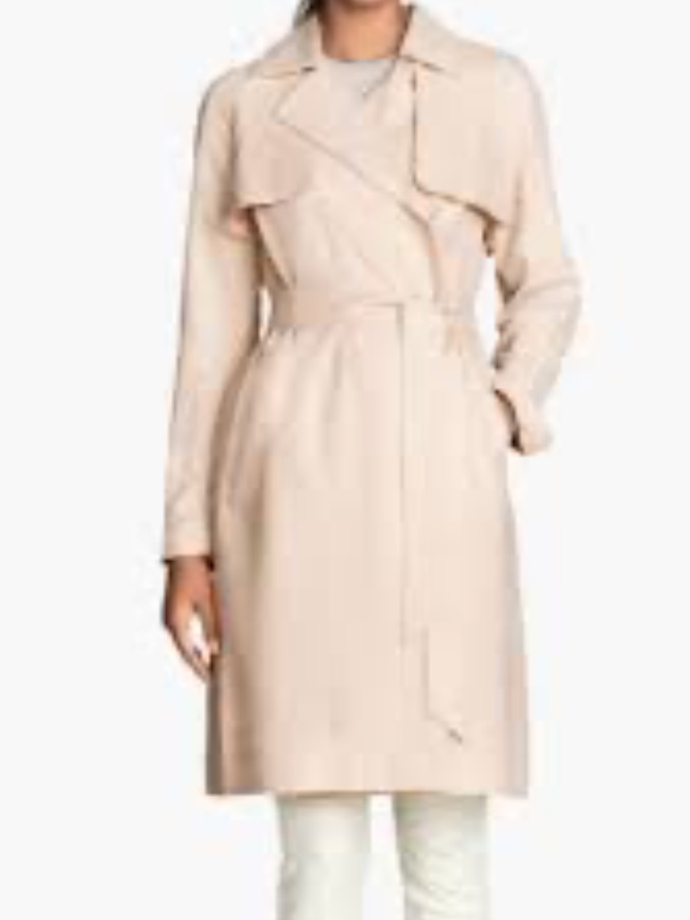 H&M Nude Pink Soft-Touch Trench Coat